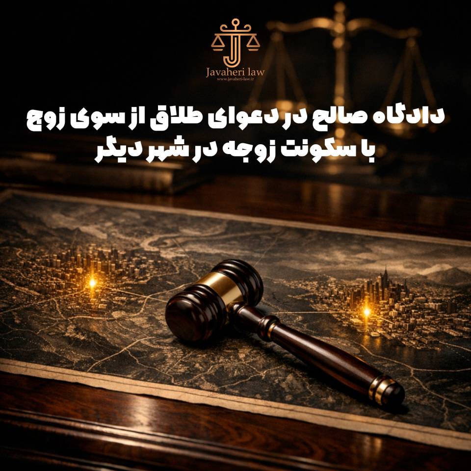 دادگاه صالح در طلاق زوج با سکونت زوجه در شهر دیگر